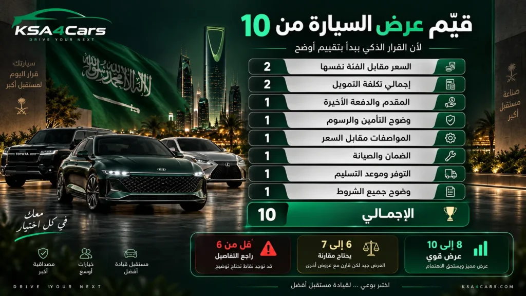قيّم العرض من 10 قبل أن تضعه في قائمتك النهائية