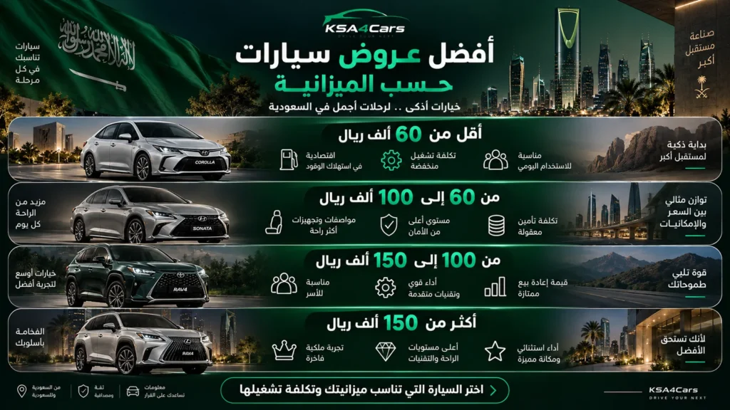 أفضل عروض سيارات حسب الميزانية