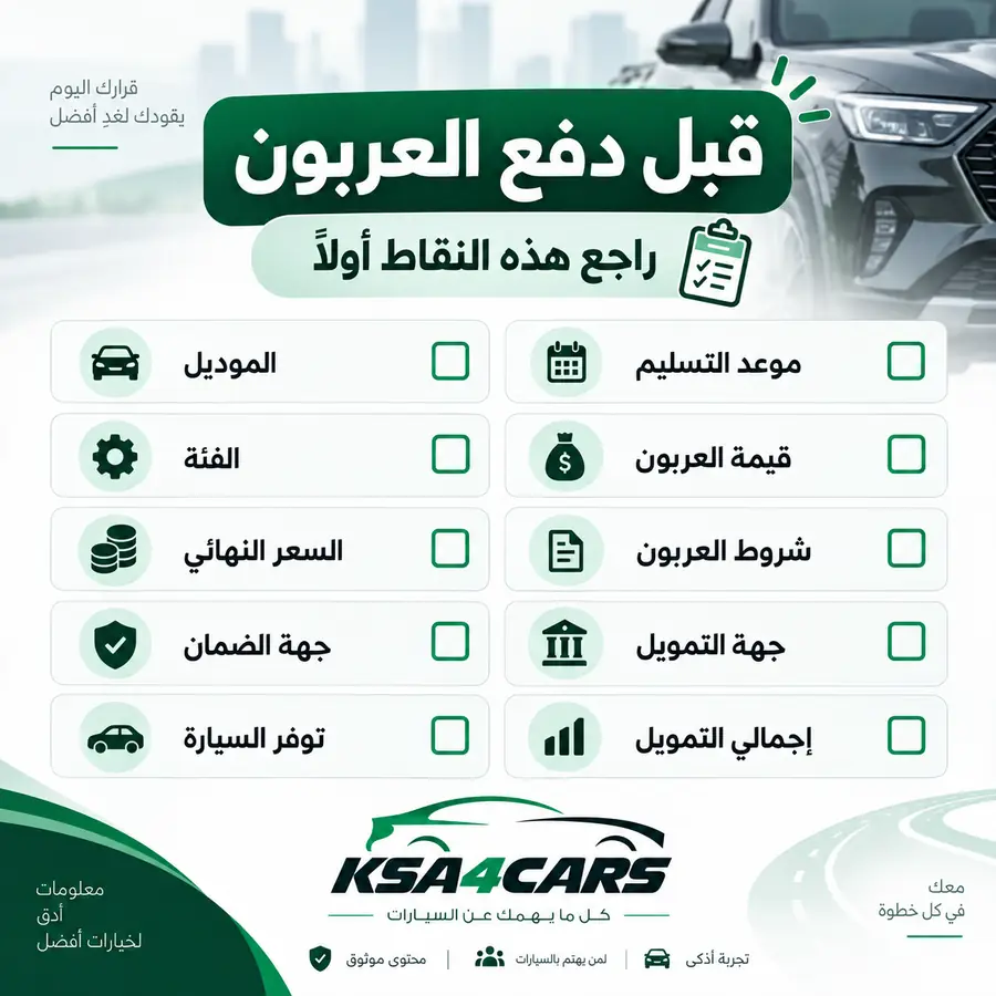 ماذا يجب أن تعرف قبل دفع العربون؟