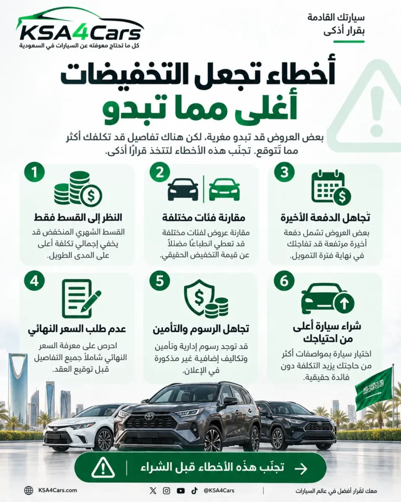ما أكثر الأخطاء التي تجعل تخفيضات السيارات أغلى مما تبدو؟